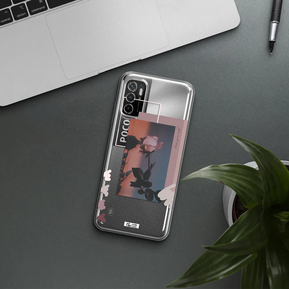 Pink Rose Xiaomi Poco M3 Pro Clear Tpu Case