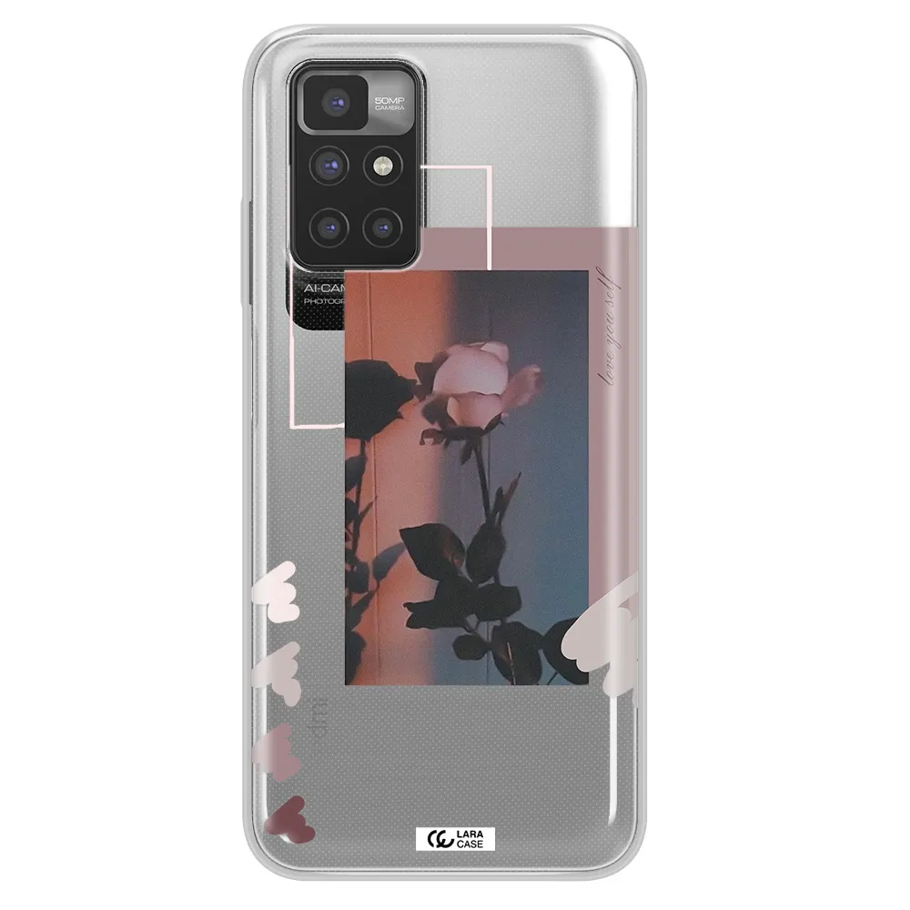 Pink Rose Xiaomi Redmi 10 Clear TPU Case