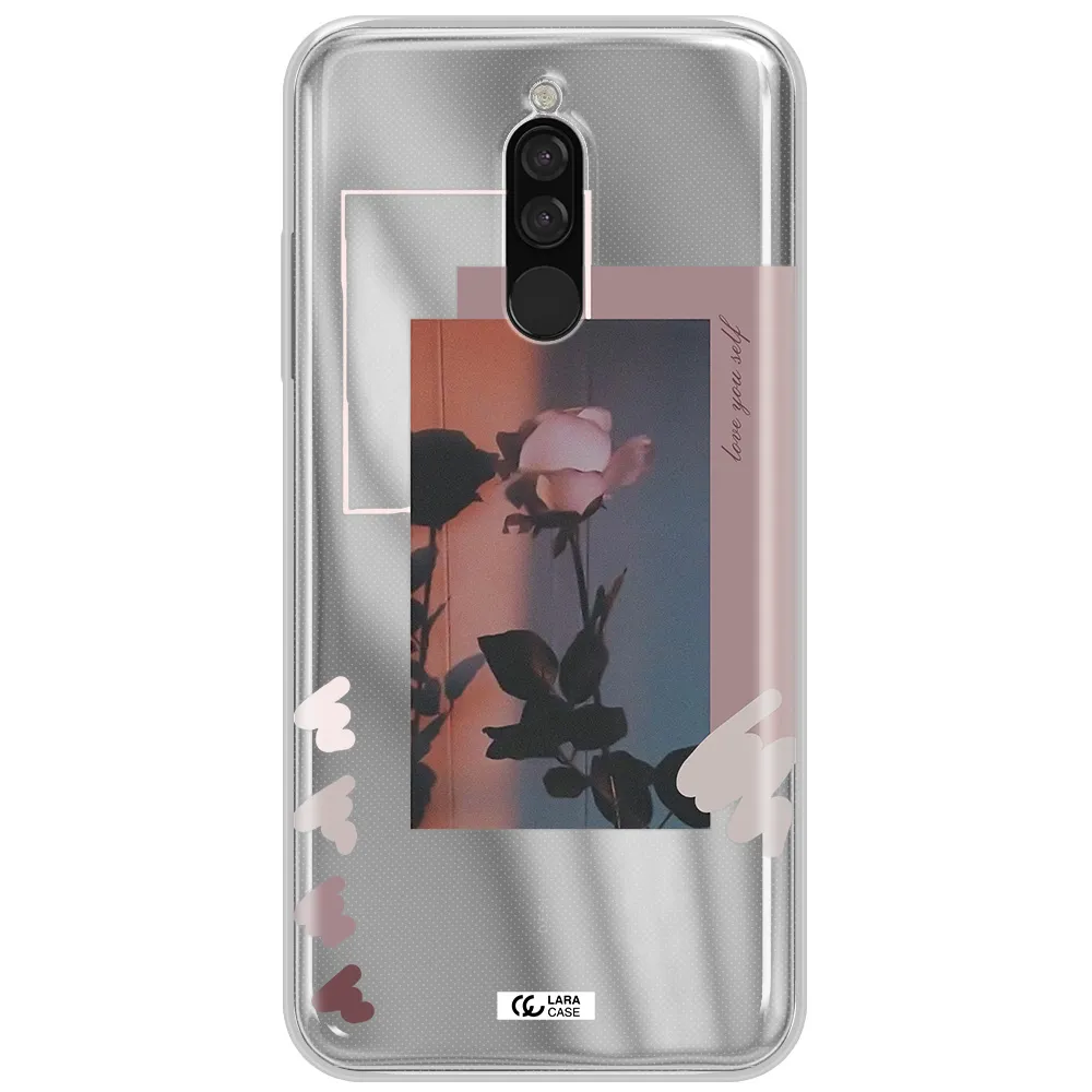 Pink Rose Xiaomi Redmi 8 Clear Tpu Case