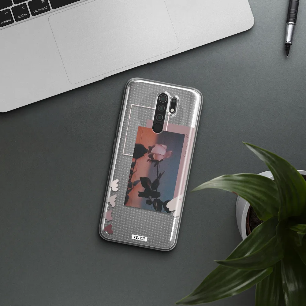 Pink Rose Xiaomi Redmi 9 Clear TPU Case