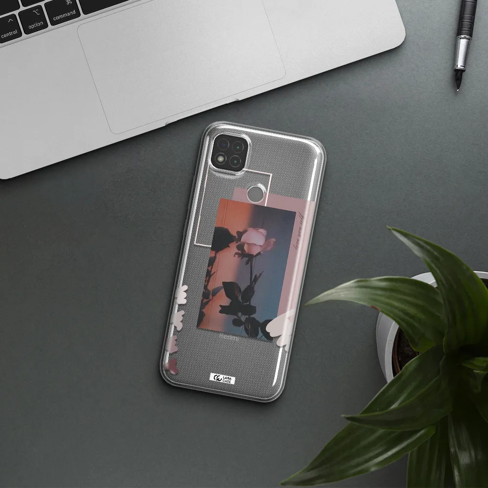 Pink Rose Xiaomi Redmi 9C Clear TPU Case