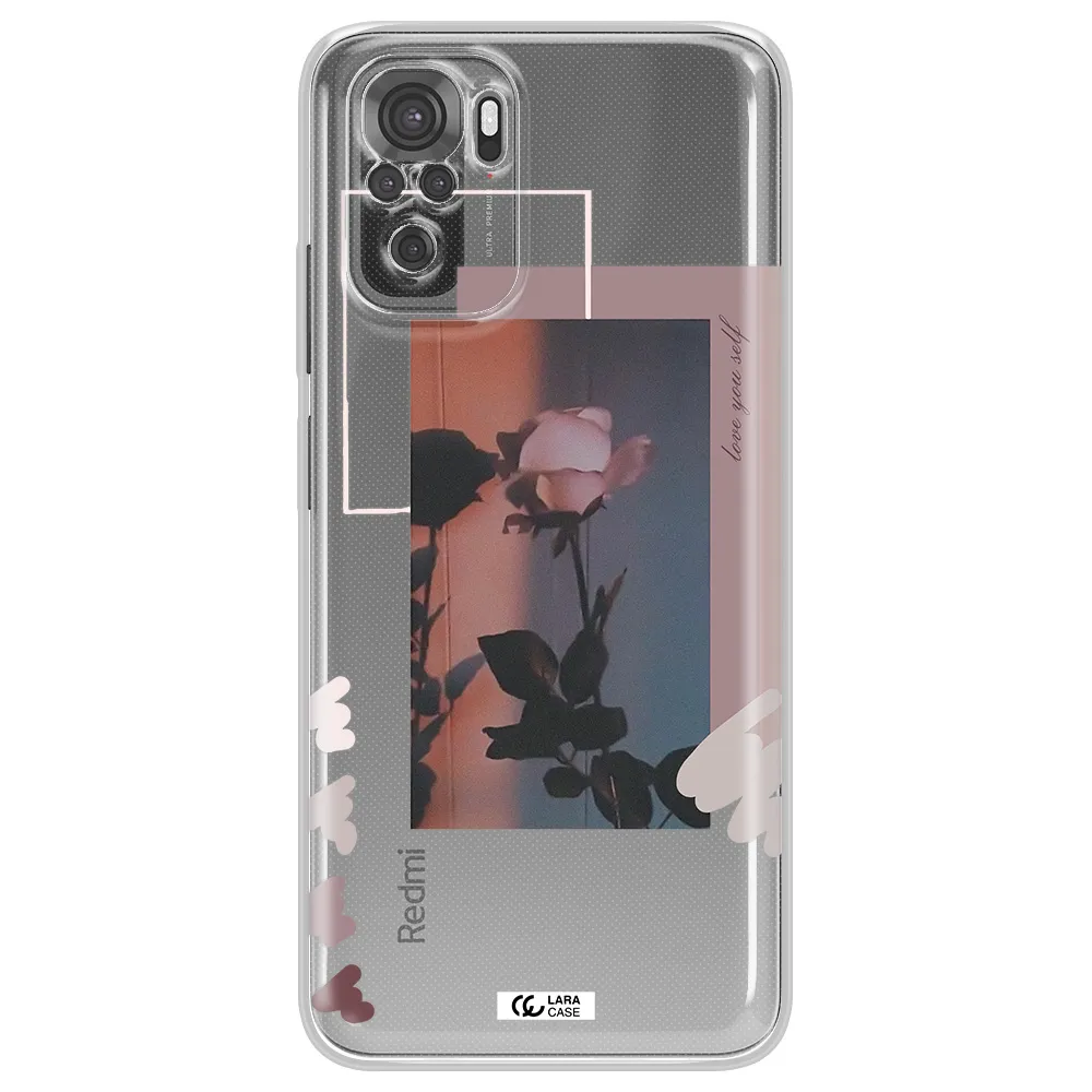 Pink Rose Xiaomi Redmi Note 10S Clear Tpu Case