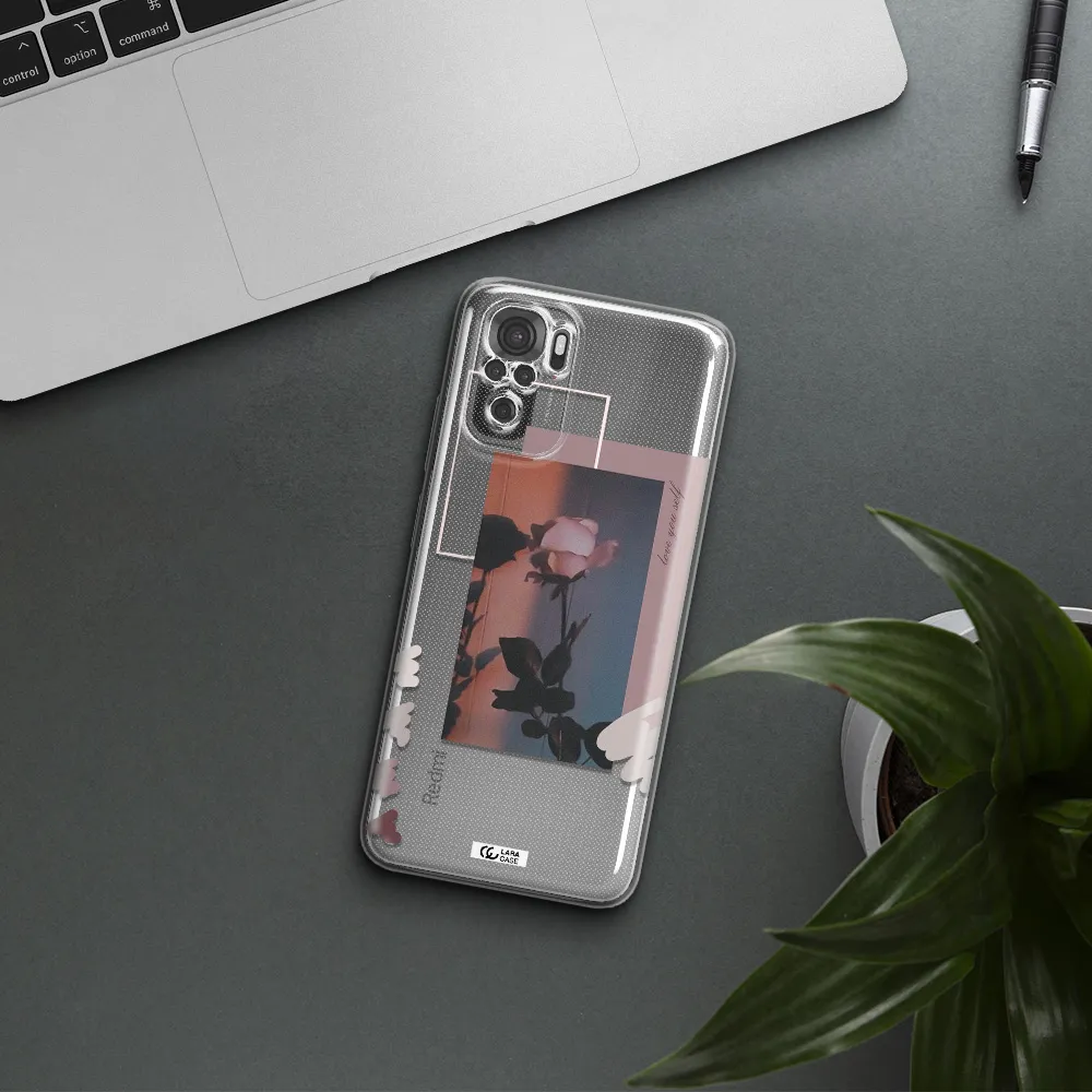 Pink Rose Xiaomi Redmi Note 10S Clear Tpu Case