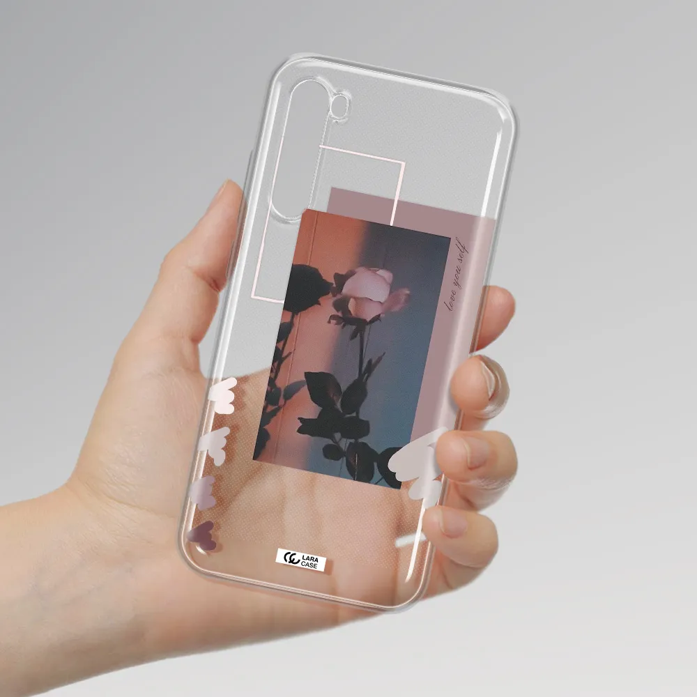 Pink Rose Xiaomi Redmi Note 8T Clear Tpu Case