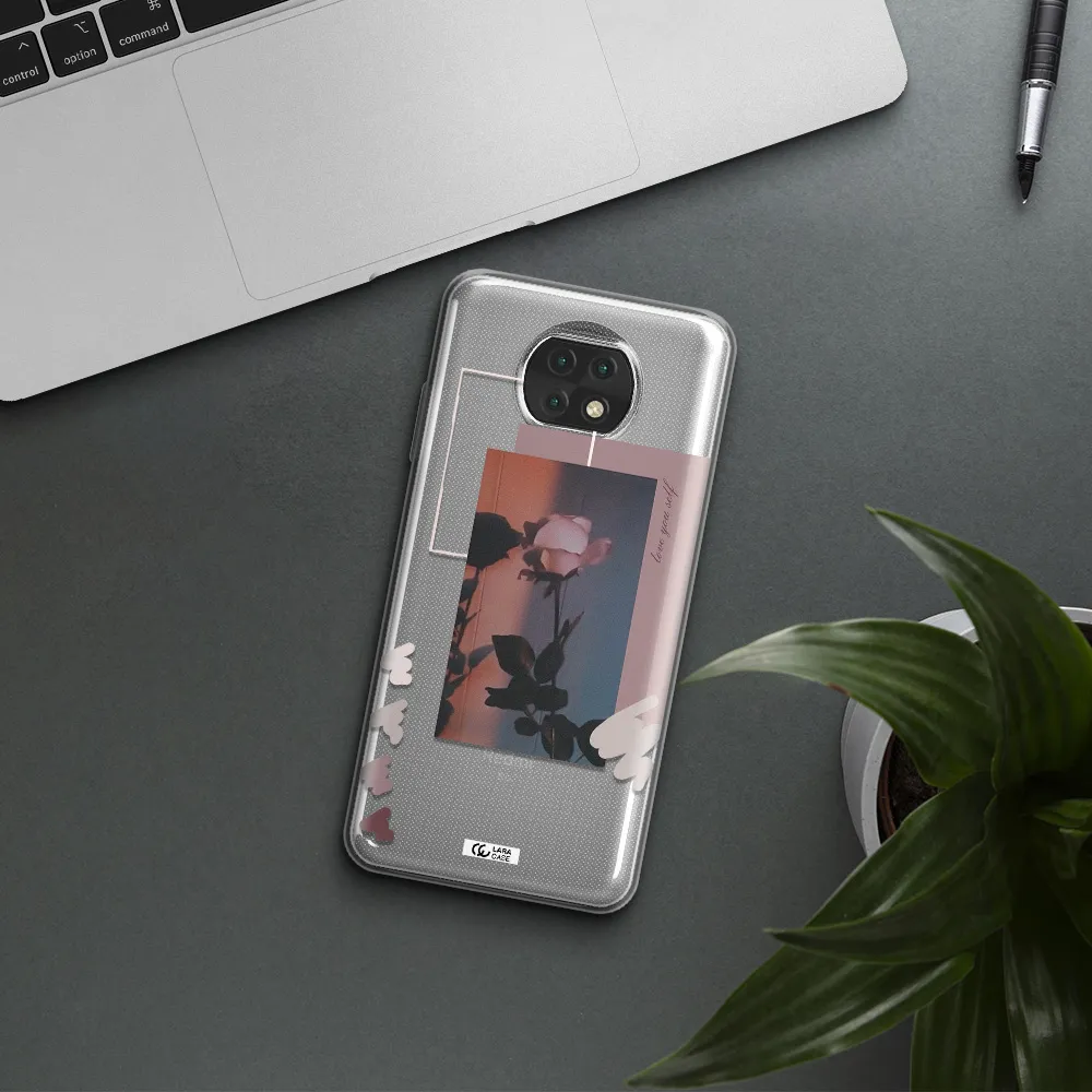 Pink Rose Xiaomi Redmi Note 9T Clear Tpu Case