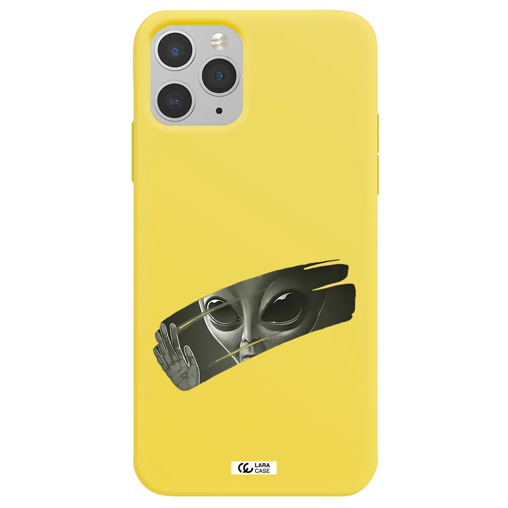 Alien Apple iPhone 11 pro max Silicone canary yellow Case