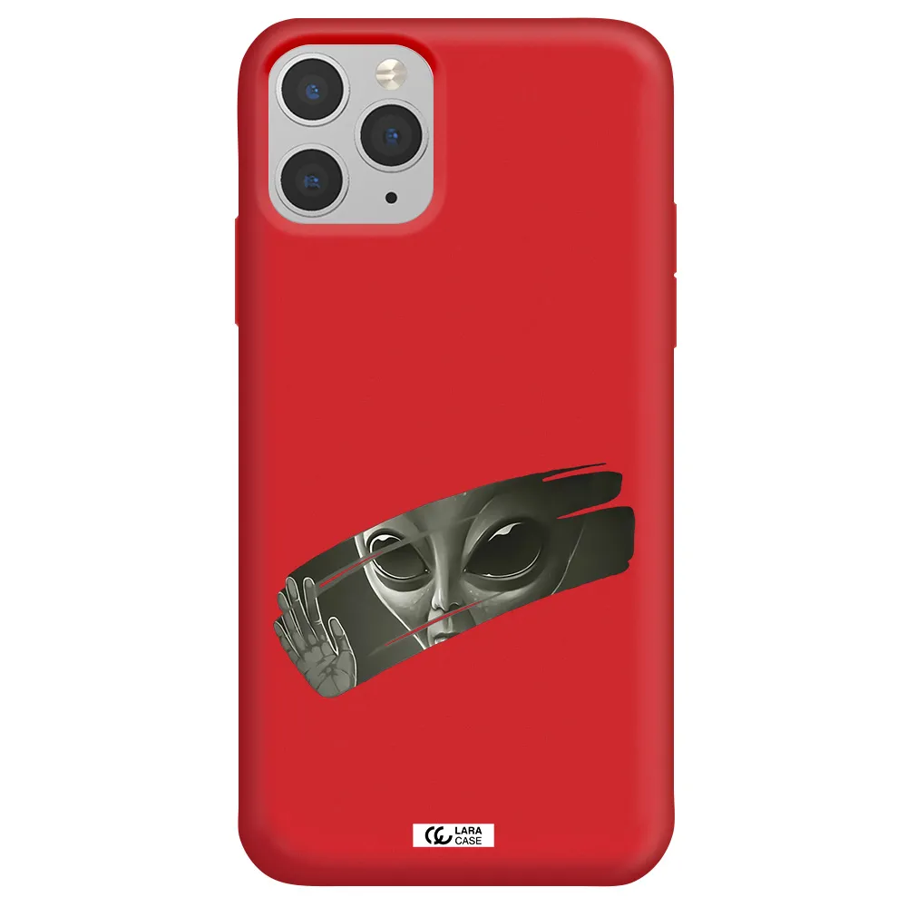 Alien Apple iPhone 11 pro max Silicone Imperial Red Case