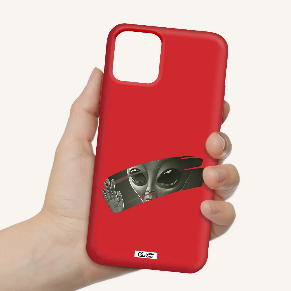 Alien Apple iPhone 11 pro max Silicone Imperial Red Case