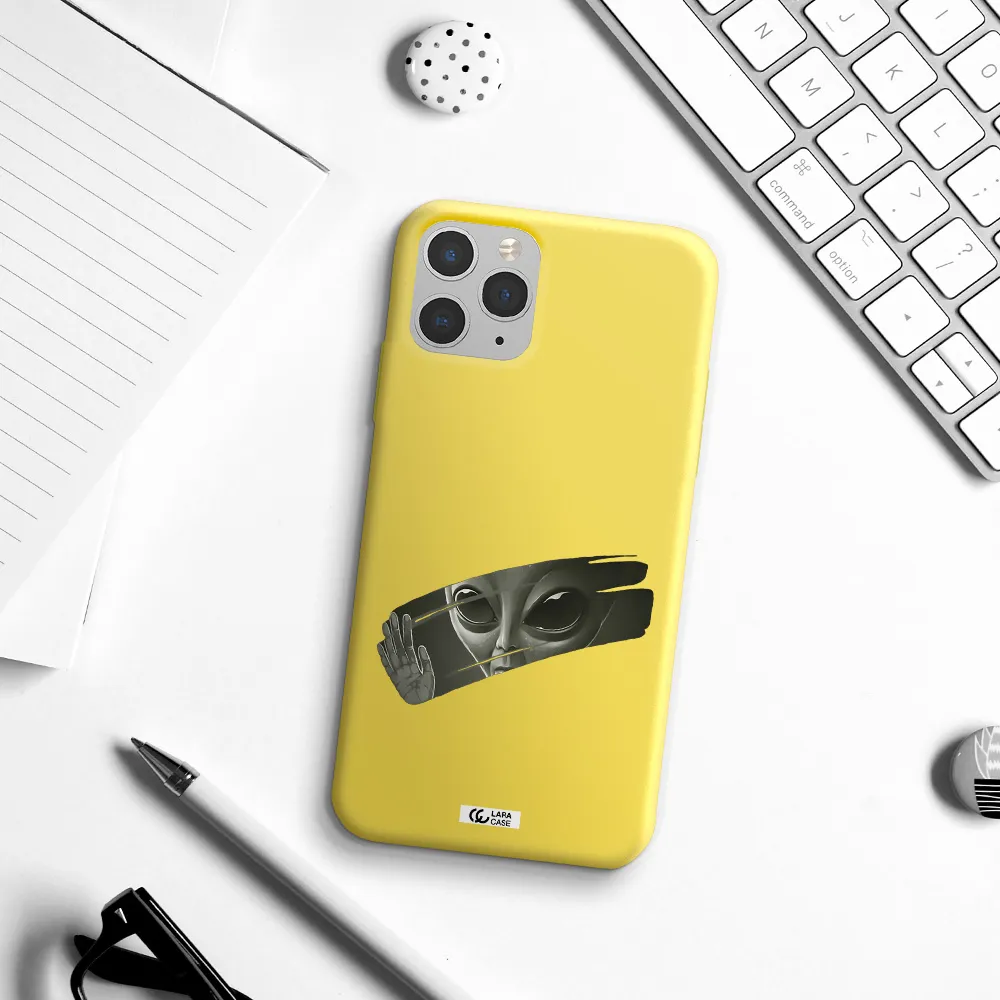 Alien Apple iPhone 11 pro Silicone canary yellow Case
