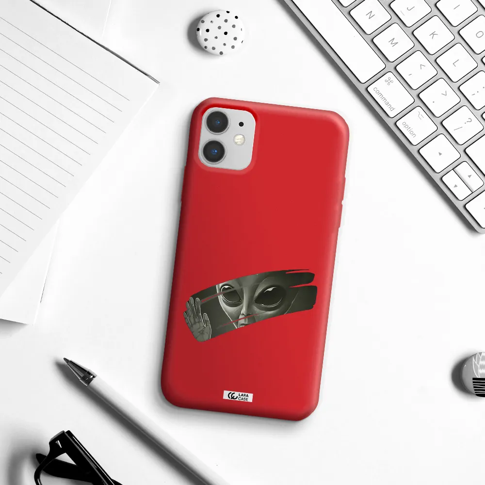 Alien Apple iPhone 11 Silicone Imperial Red Case