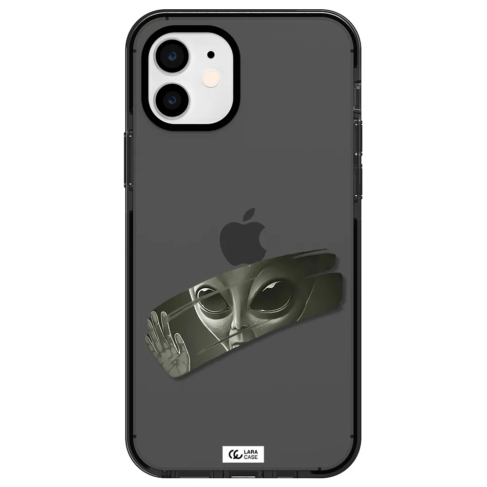 Alien Apple iPhone 12 impact Smoke Black Case