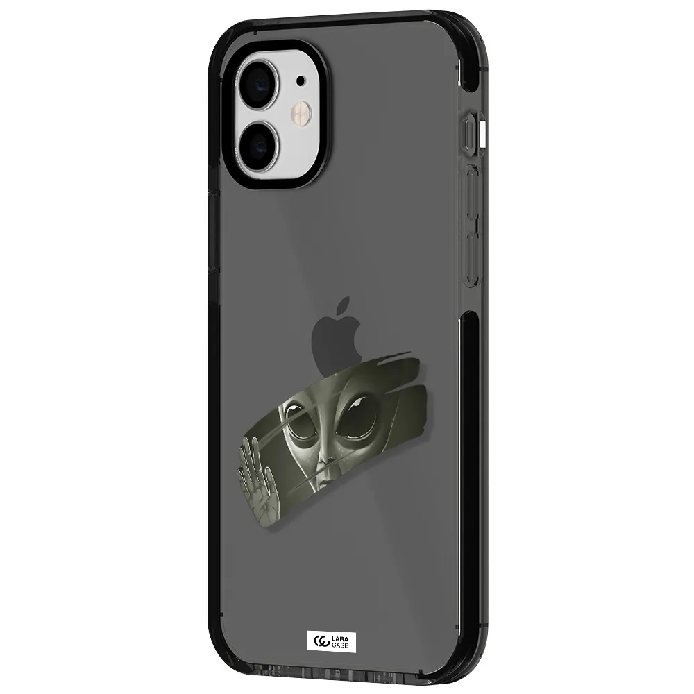 Alien Apple iPhone 12 impact Smoke Black Case