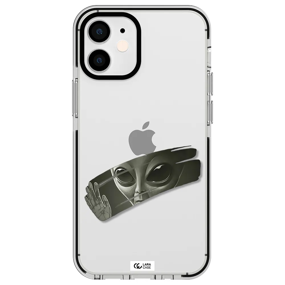 Alien Apple iPhone 12 mini impact black border Case