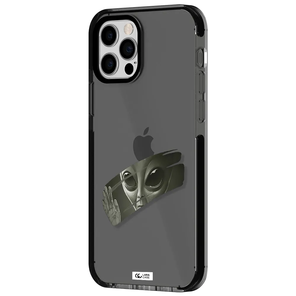 Alien Apple iPhone 12 pro impact Smoke Black Case