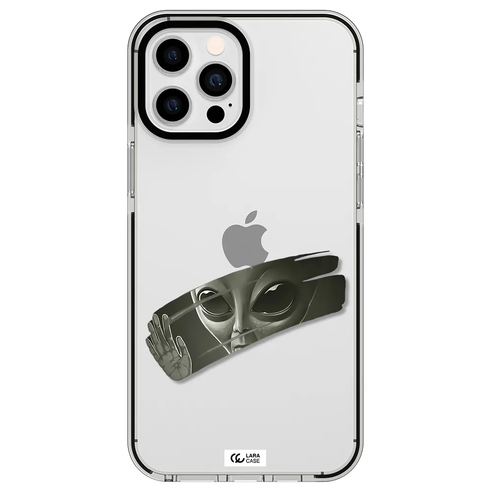 Alien Apple iPhone 12 pro max impact black border Case