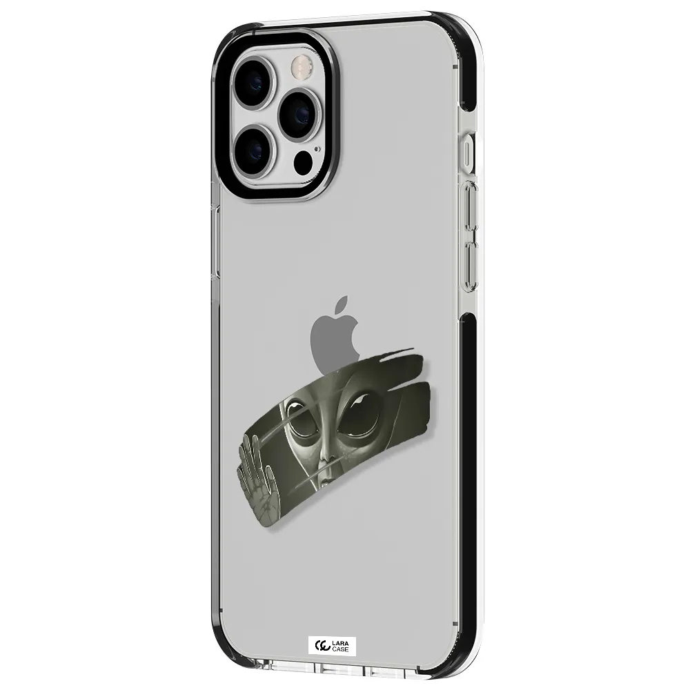 Alien Apple iPhone 12 pro max impact black border Case