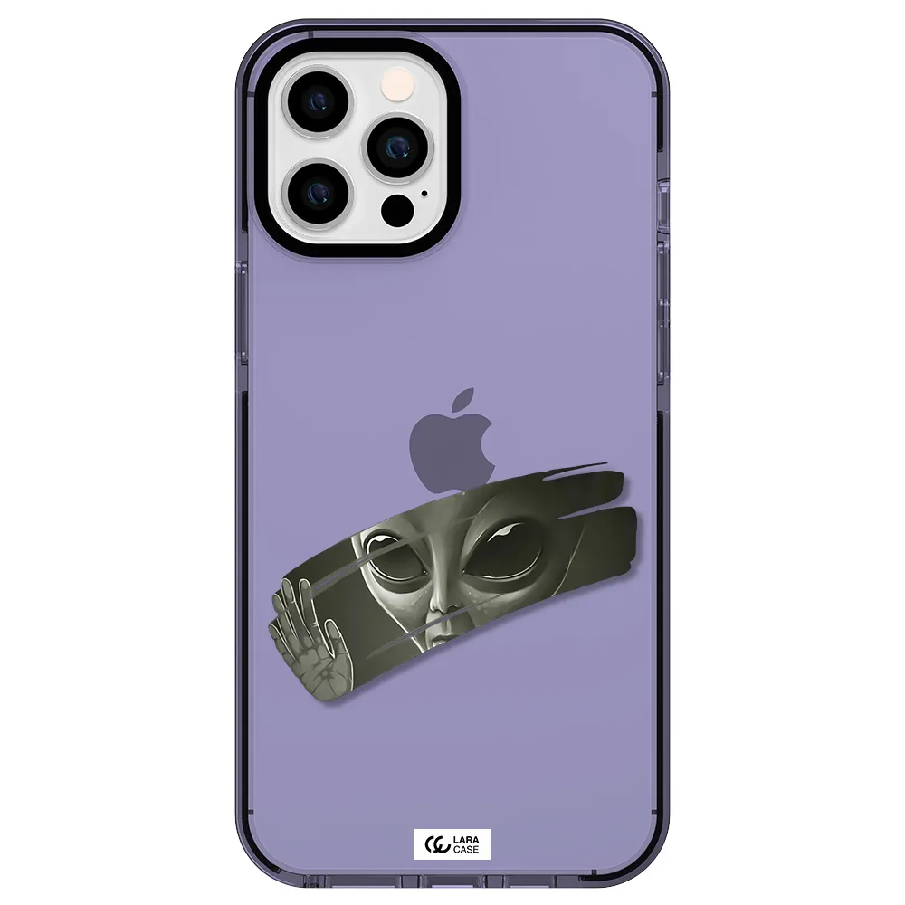 Alien Apple iPhone 12 pro max impact Lilac Case