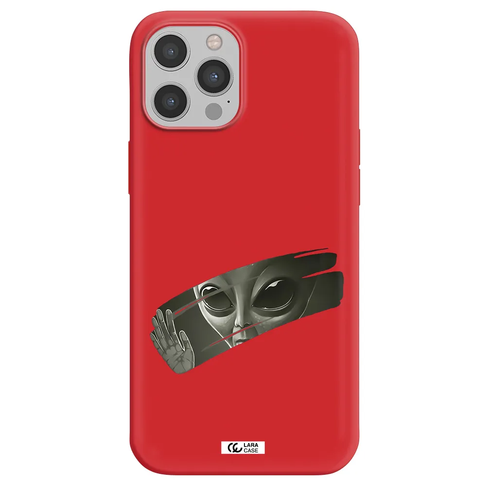 Alien Apple iPhone 12 pro max Silicone Imperial Red Case