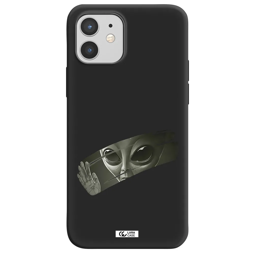 Alien Apple iPhone 12 Silicone black Case