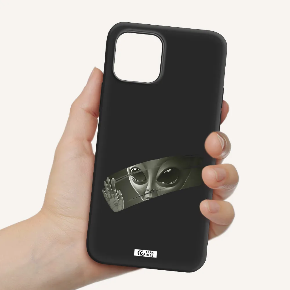 Alien Apple iPhone 12 Silicone black Case