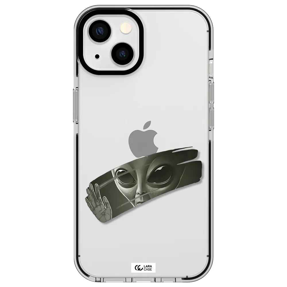 Alien Apple iPhone 13 impact black border Case