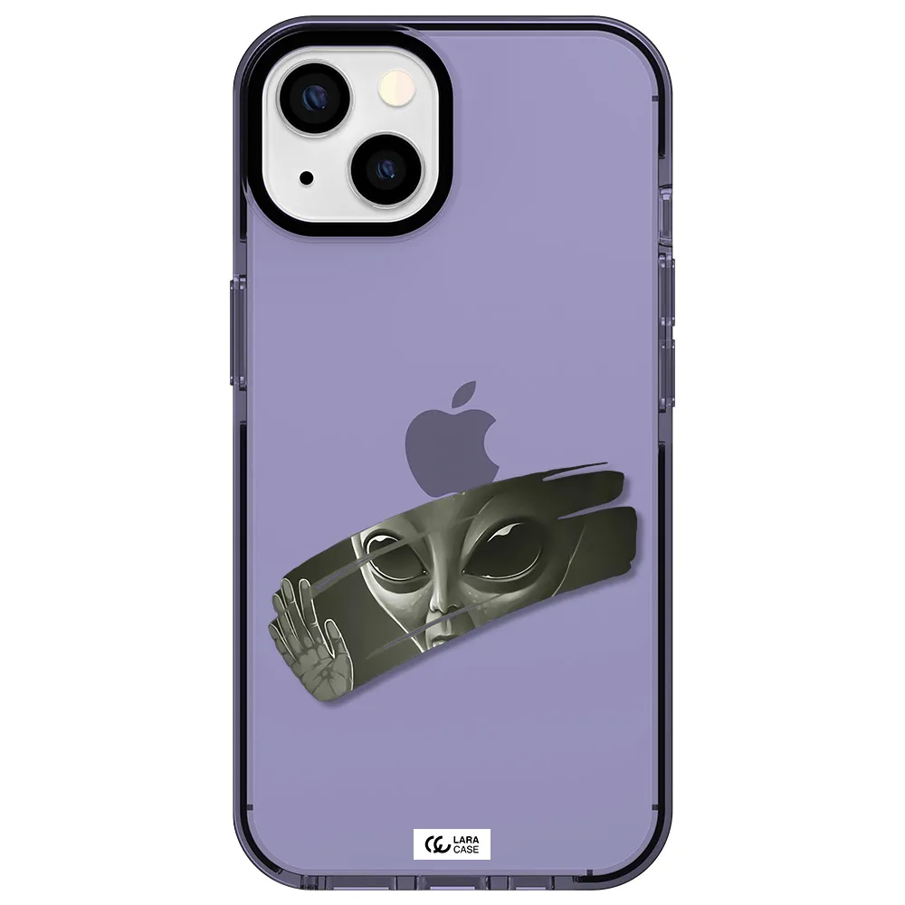 Alien Apple iPhone 13 impact Lilac Case