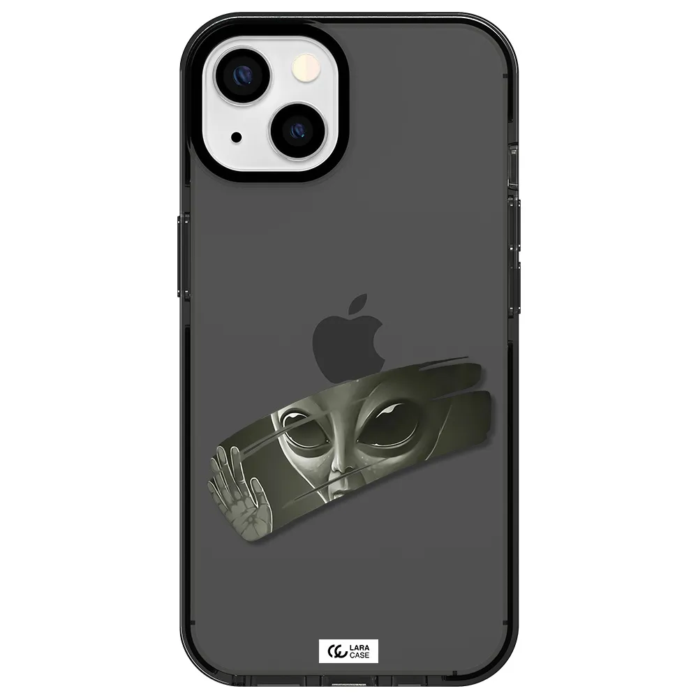 Alien Apple iPhone 13 impact Smoke Black Case
