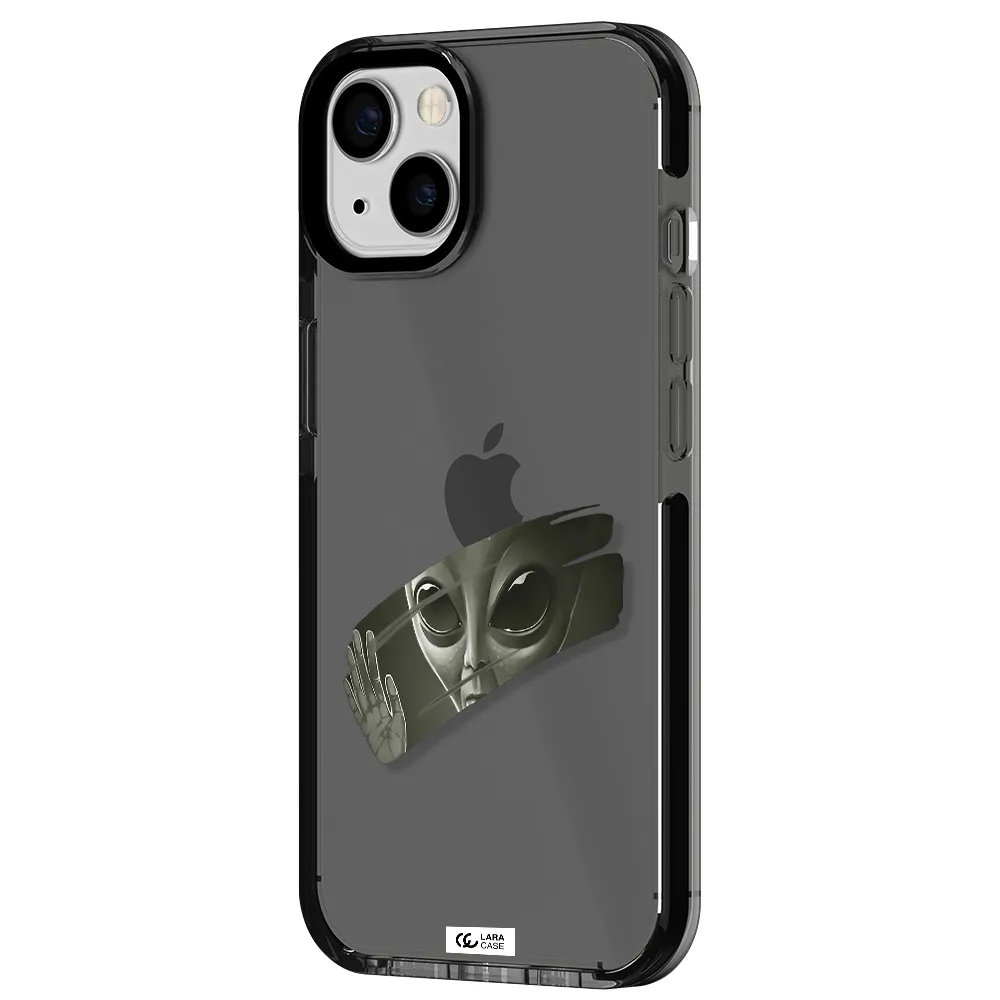 Alien Apple iPhone 13 impact Smoke Black Case