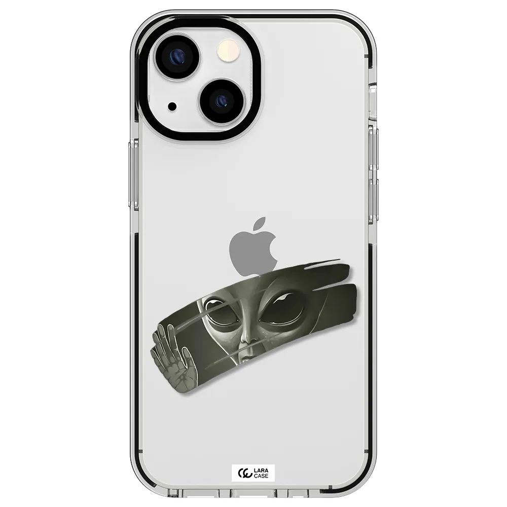 Alien Apple iPhone 13 mini impact black border Case