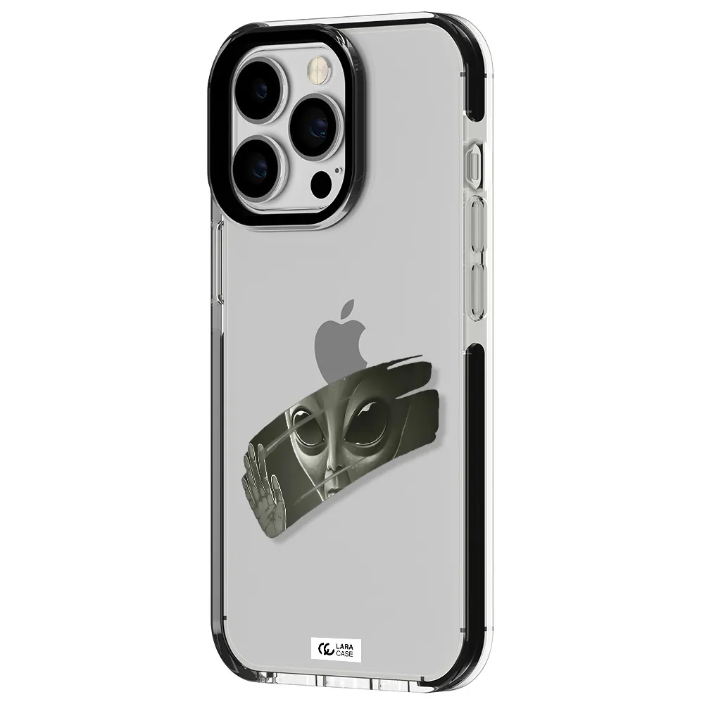 Alien Apple iPhone 13 Pro impact black border Case