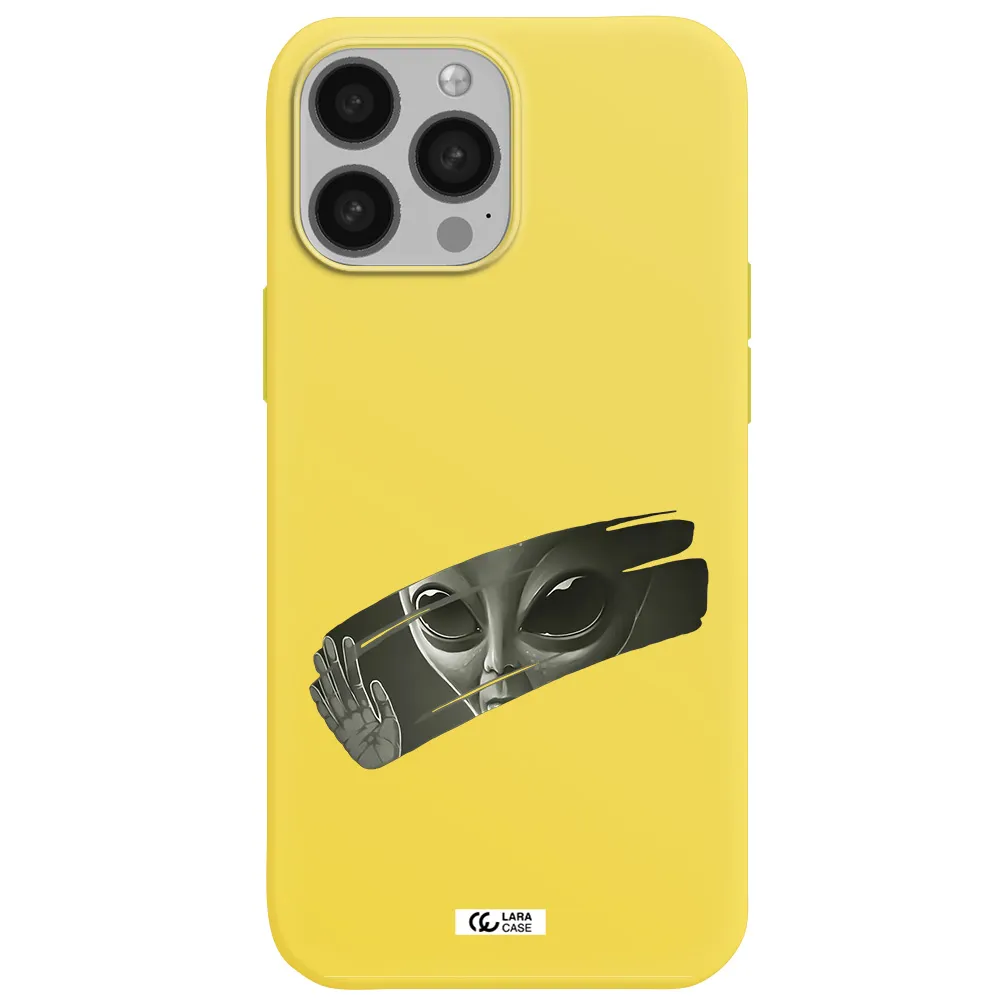Alien Apple iPhone 13 Pro Max Silicone canary yellow Case