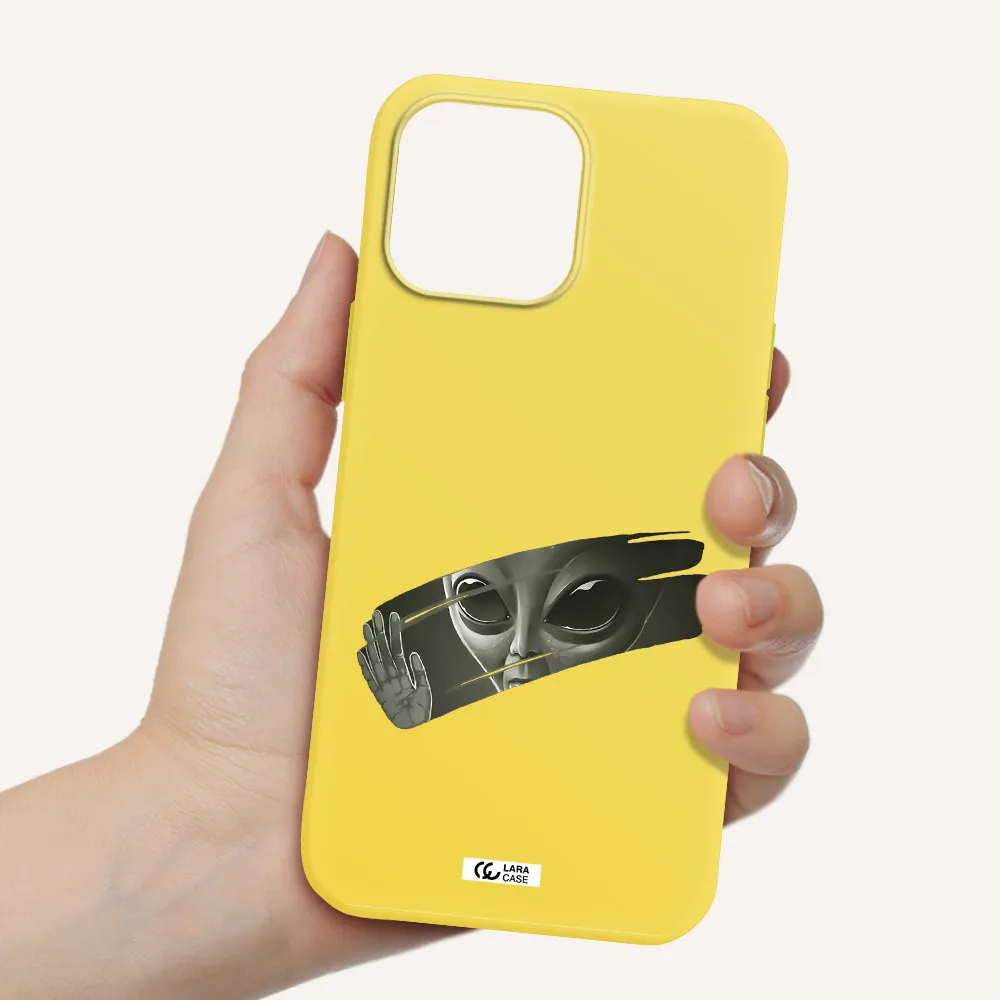 Alien Apple iPhone 13 Pro Max Silicone canary yellow Case