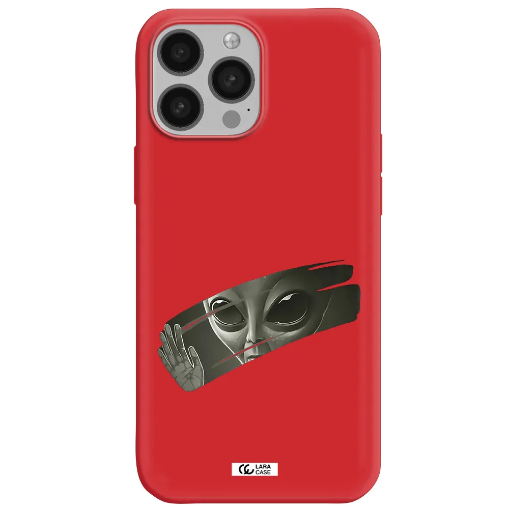 Alien Apple iPhone 13 Pro Max Silicone Imperial Red Case