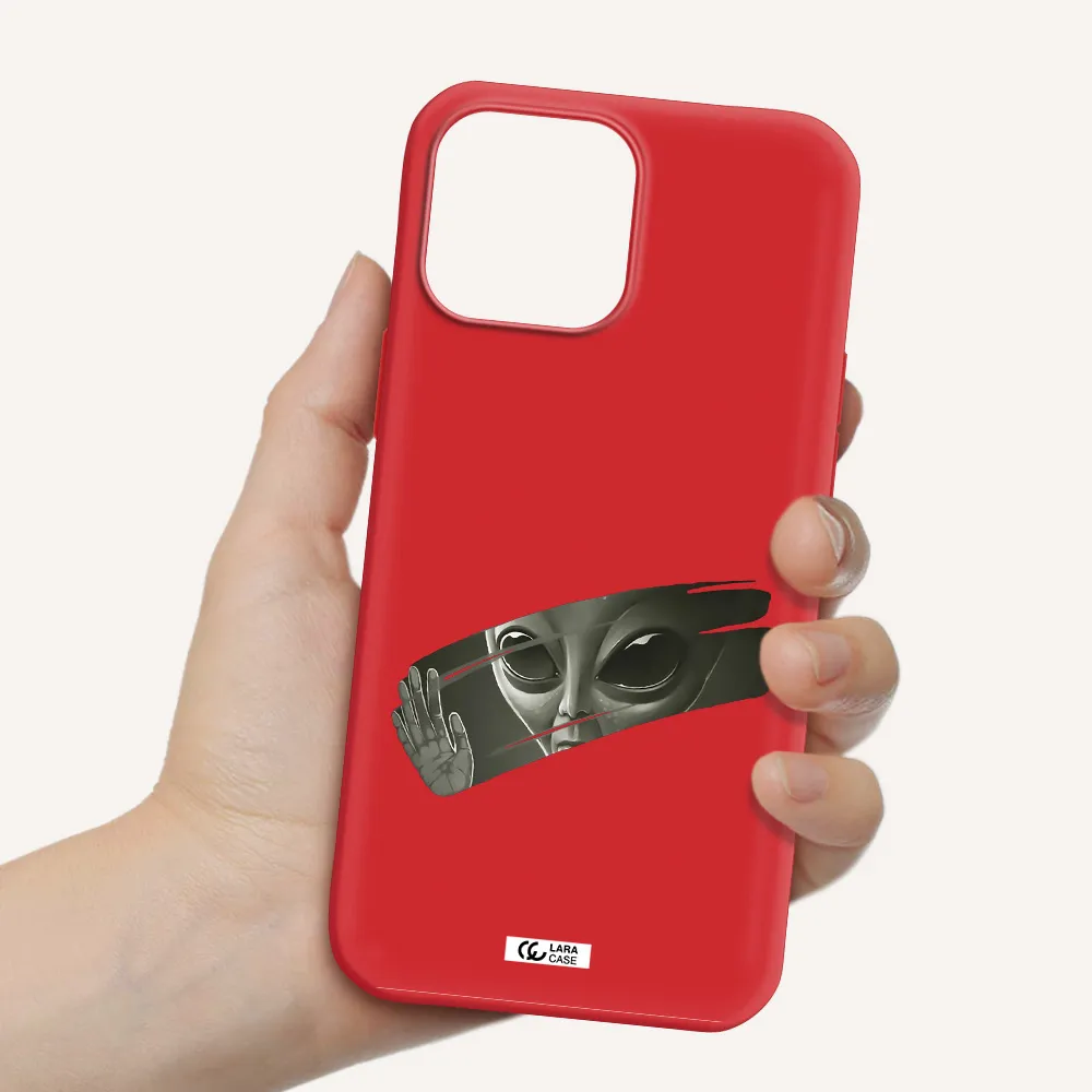 Alien Apple iPhone 13 Pro Silicone Imperial Red Case