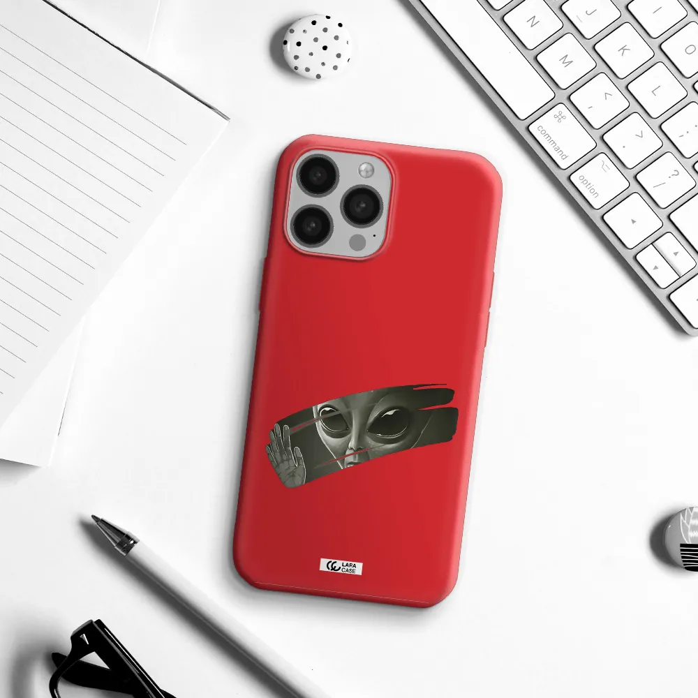 Alien Apple iPhone 13 Pro Silicone Imperial Red Case