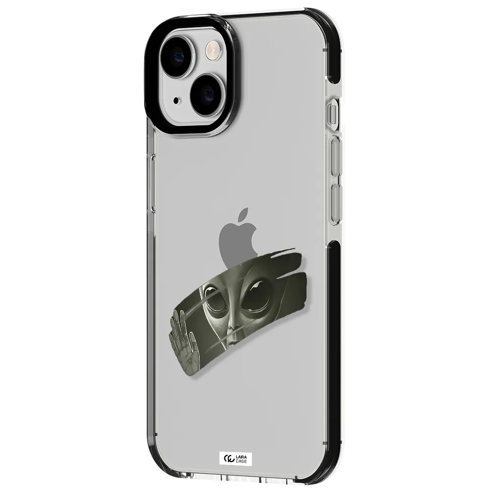 Alien Apple iPhone 14 impact black border Case