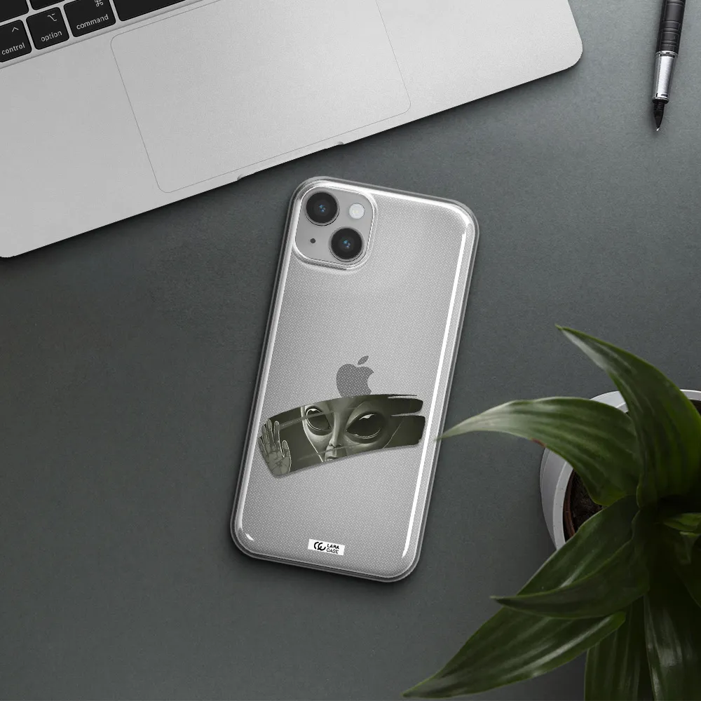Alien Apple iPhone 14 plus Clear TPU Case