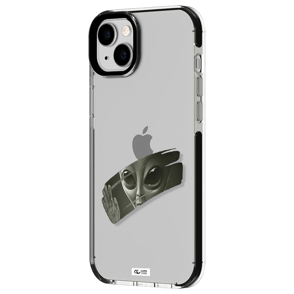 Alien Apple iPhone 14 plus impact black border Case