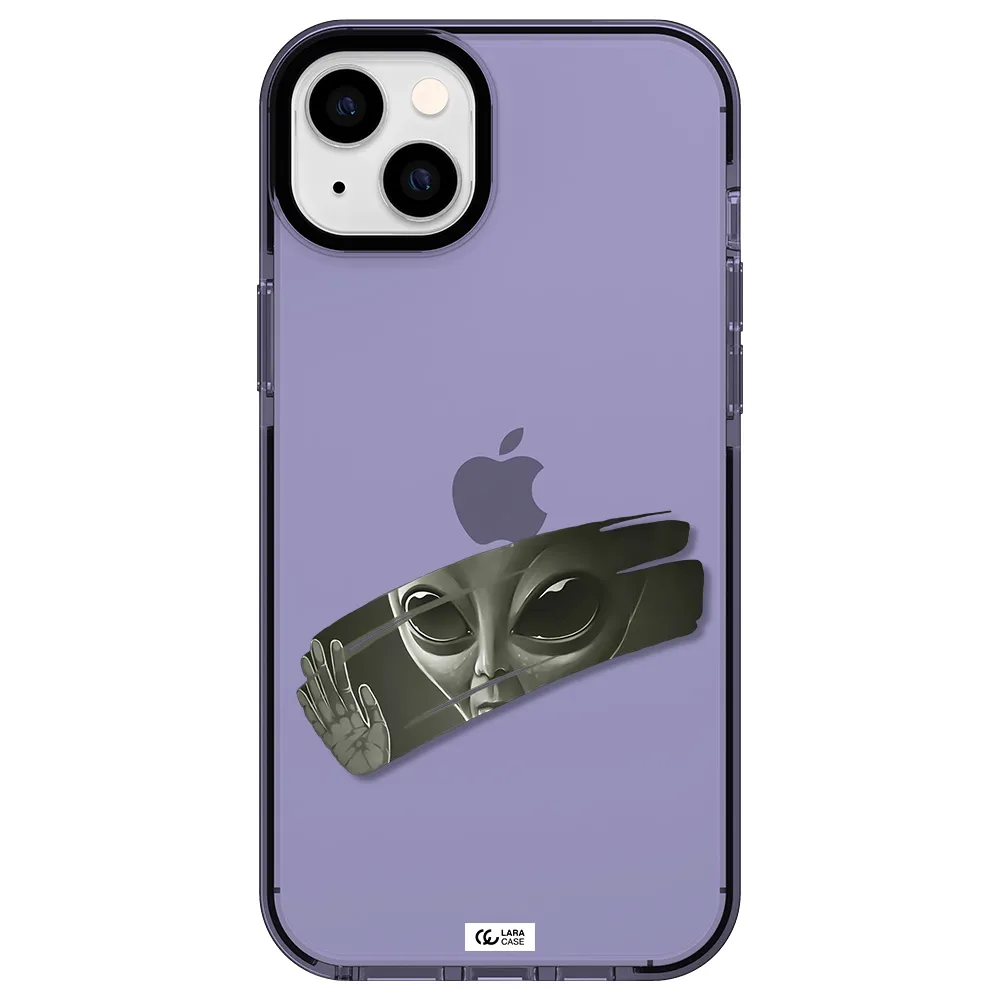Alien Apple iPhone 14 plus impact Lilac Case