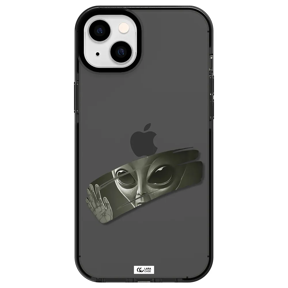 Alien Apple iPhone 14 plus impact Smoke Black Case
