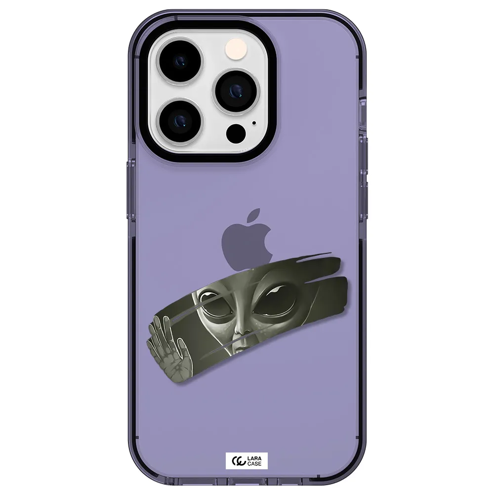 Alien Apple iPhone 14 pro impact Lilac Case