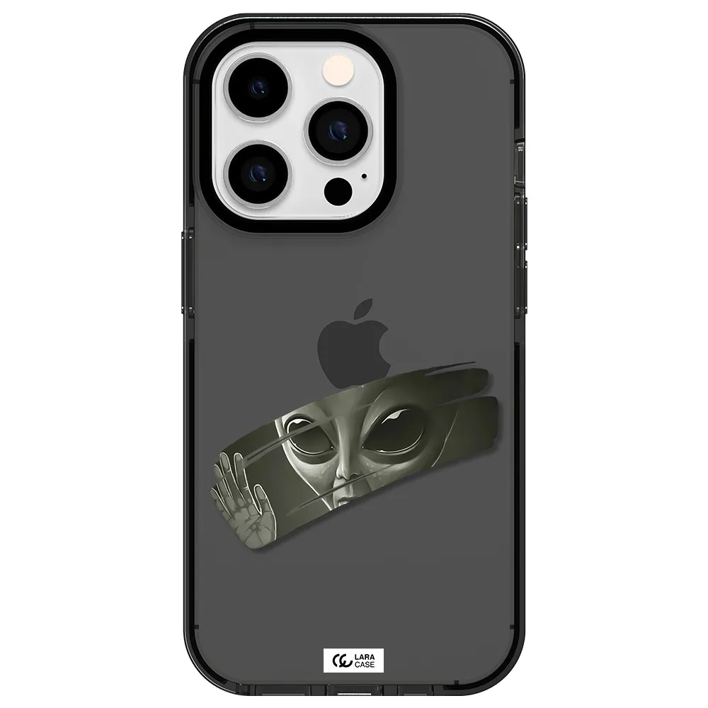 Alien Apple iPhone 14 pro impact Smoke Black Case
