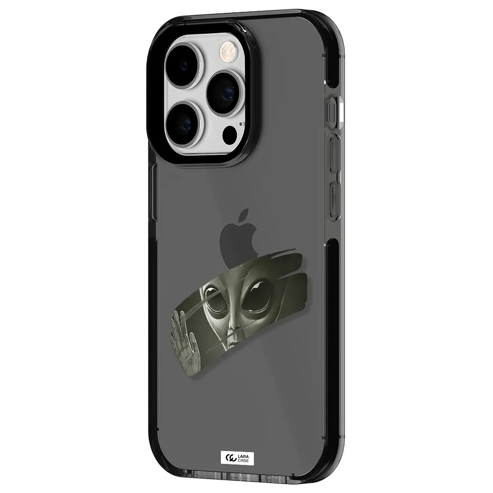 Alien Apple iPhone 14 pro impact Smoke Black Case