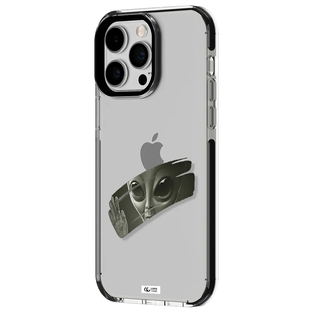 Alien Apple iPhone 14 pro max impact black border Case