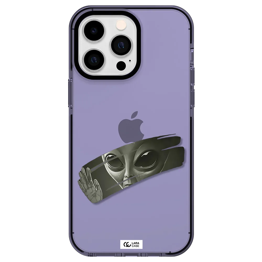 Alien Apple iPhone 14 pro max impact Lilac Case
