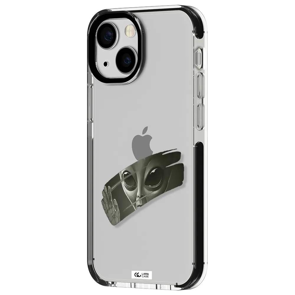 Alien Apple iPhone 15 impact black border Case