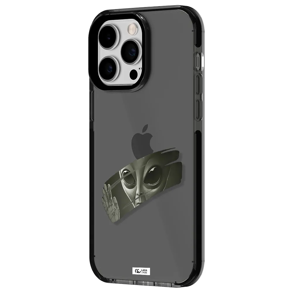 Alien Apple iPhone 15 Pro Max impact Smoke Black Case