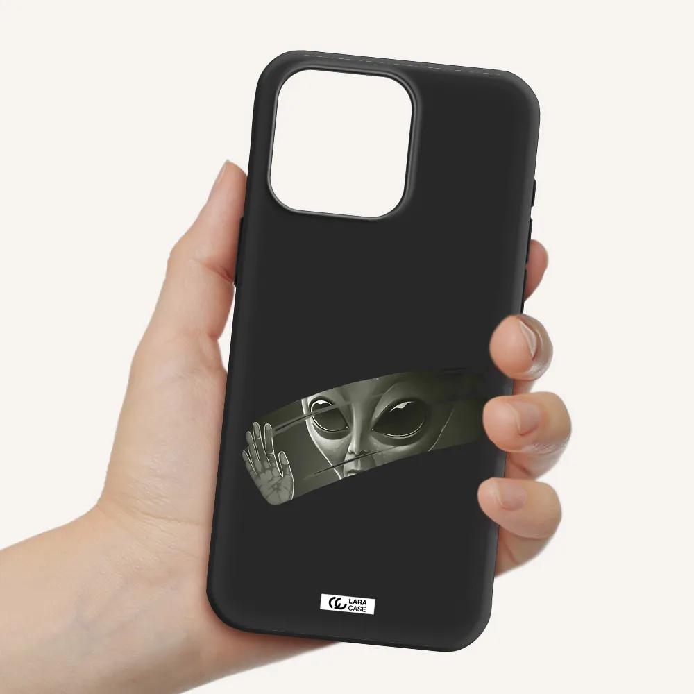 Alien Apple Iphone 15 Pro max Silicone black Case