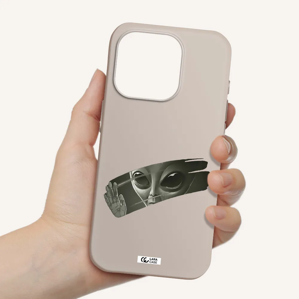 Alien Apple Iphone 15 Pro Silicone Stone Case