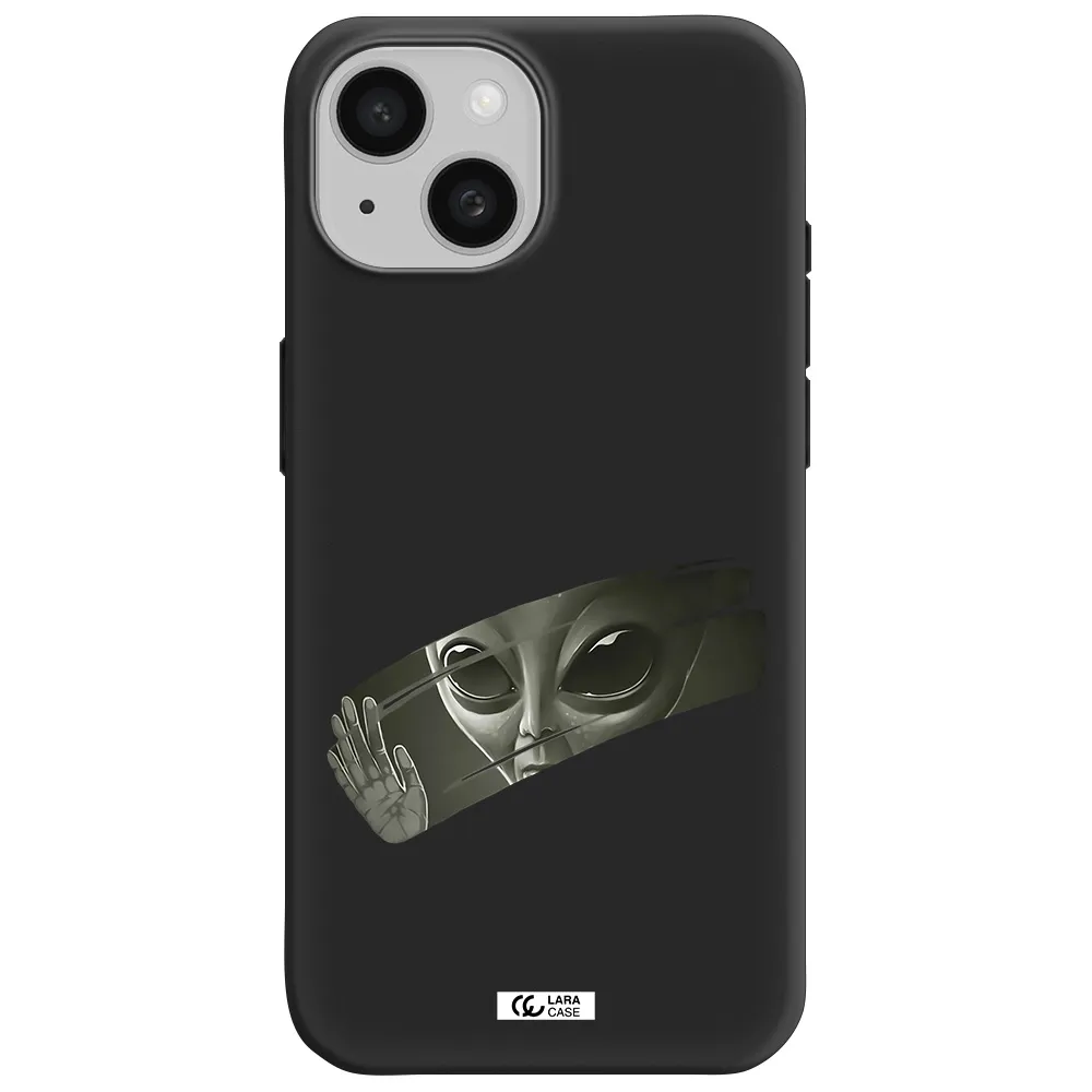 Alien Apple iPhone 15 Silicone black Case